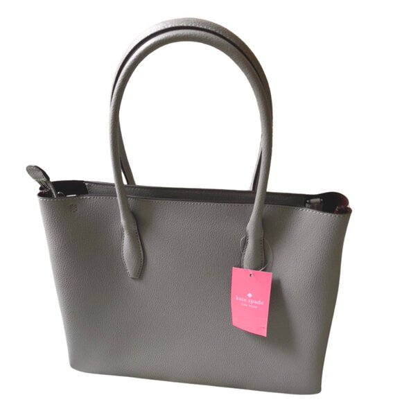 kate spade Handbags - NWT Kate Spade Top Zip Medium Satchel Grey